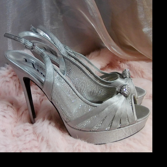 Touch of Nina Shoes - Touch of Nina Silver High Heel Shoes